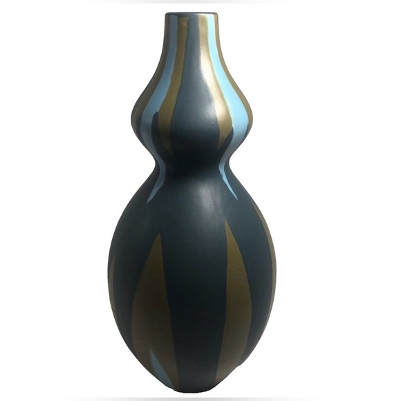CB2 Other - CB2 Modern Abstract Matte Handthrown Ceramic Jester Painted Vase 14" x 6"